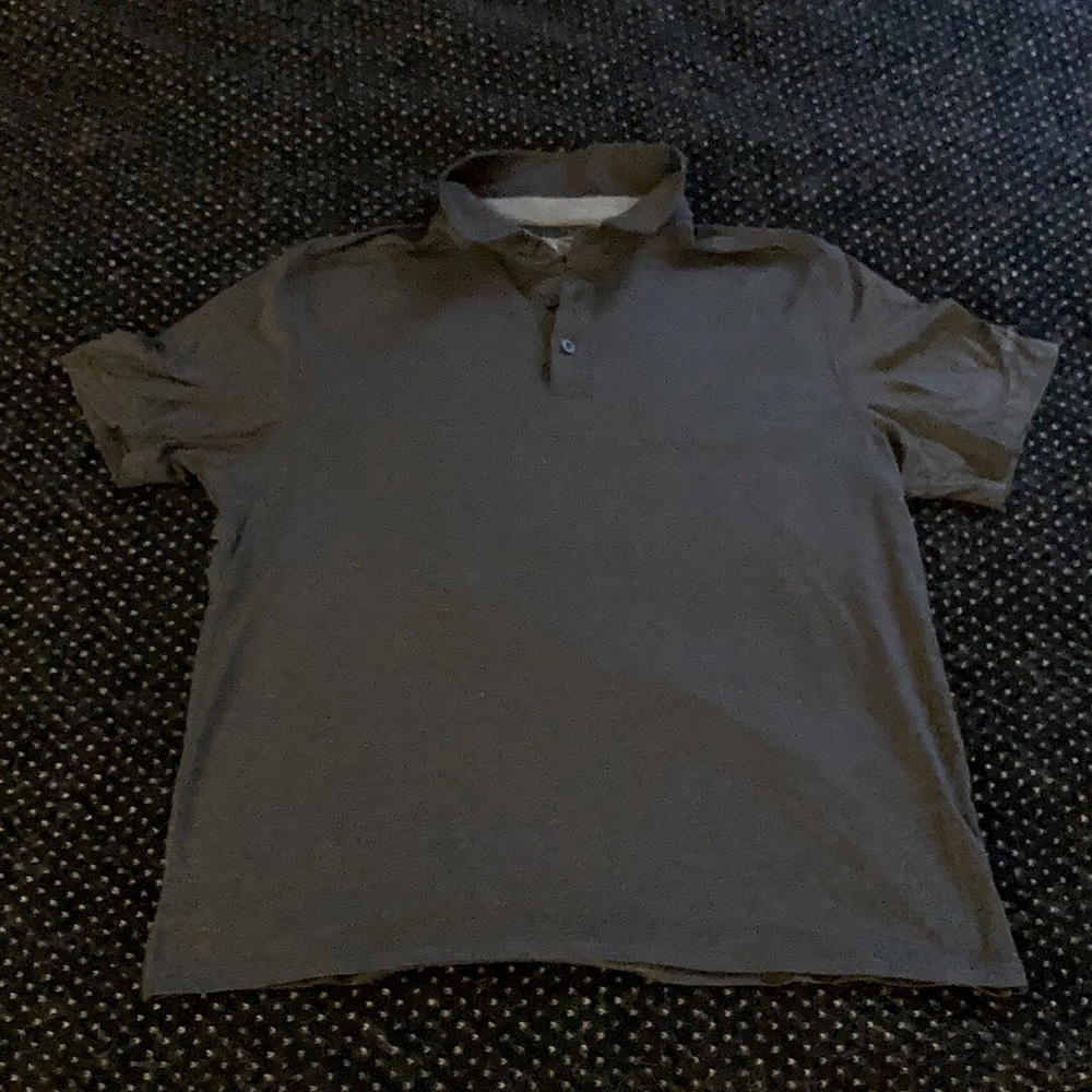 Mens G H Bass Large Polo Shirt Grey